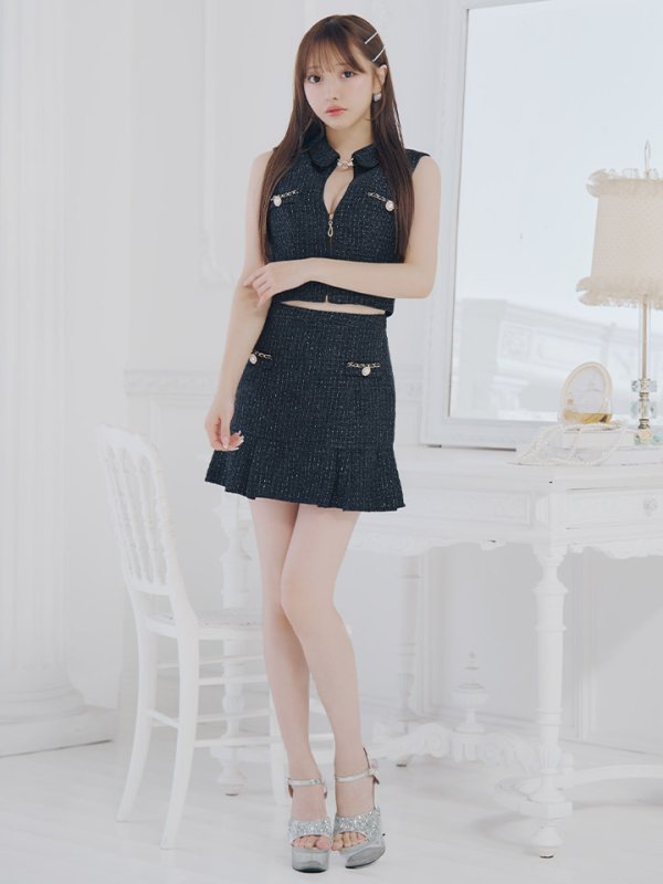 画像5: 【送料無料】マーメイドツイードパールボタンドレス/キャバドレス【XS-Lサイズ/4カラー】[OF01A]【SB】dzw【一部予約商品/11月上旬発送予定】 (5)