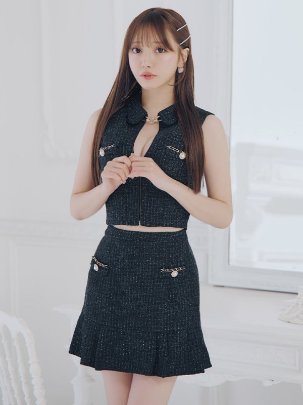 画像6: 【送料無料】マーメイドツイードパールボタンドレス/キャバドレス【XS-Lサイズ/4カラー】[OF01A]【SB】dzw【一部予約商品/11月上旬発送予定】 (6)