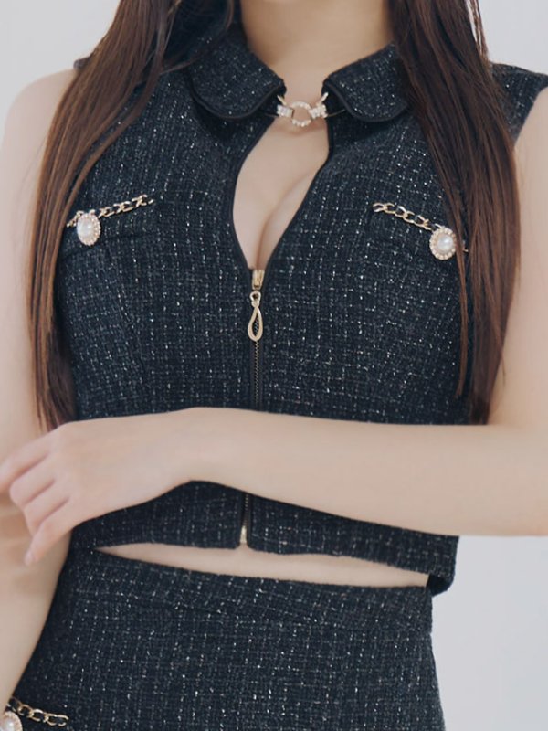 画像7: 【送料無料】マーメイドツイードパールボタンドレス/キャバドレス【XS-Lサイズ/4カラー】[OF01A]【SB】dzw【一部予約商品/11月上旬発送予定】 (7)