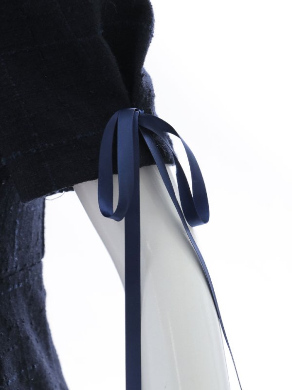 画像22: 【sifeel/シフィール】ツイードマーメイドドレス/Vネック/リボン/谷間見せ/背中隠し/ミディアムドレス/キャバドレス【S-Lサイズ/2カラー】[OF01A] 【SB】dzcv (22)