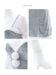 画像41: 【即日発送！】【サンタコス 4点セット】【S-Lサイズ/2カラー】チュール袖セットアップビジューサンタコスプレ[YMT] (41)