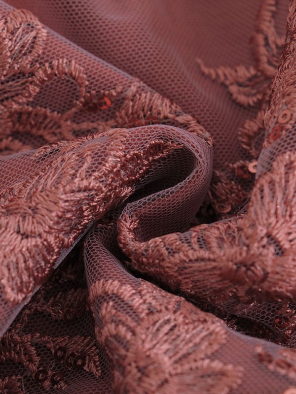 画像16: リボンショルダー刺繍レースドレス/チュール袖/スパンコール/ビジュー/マーメイド/谷間見せ/背中見せ/ミニドレス/キャバドレス【XS-Lサイズ/1カラー】[OF01A] 【SB】dzjo (16)