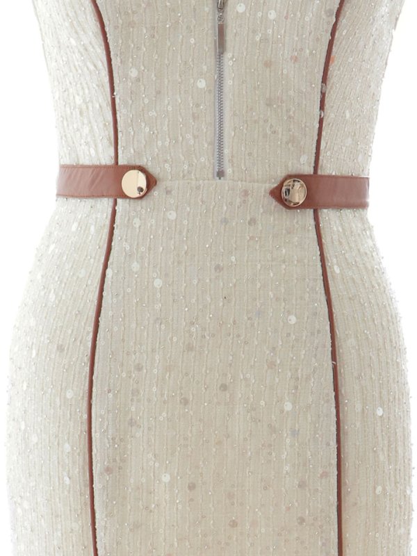 画像16: 【sifeel/シフィール】【送料無料！】ツイードスパンコールマーメイドワンピース/キャバドレス【S-Lサイズ/1カラー】[OF01A] 【SB】dzwv (16)