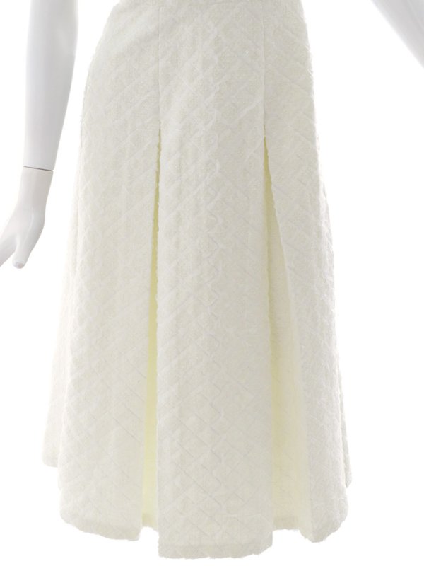 画像15: 新サイズ登場!【sifeel/シフィール】ツイードミディアムドレス/ジップアップ/パール/フレアスカート/背中隠し/キャバドレス【S-XLサイズ/1カラー】[OF01A] 【SB】dzj (15)