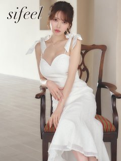 ビジューラメツイードフリルドレス/キャバドレス