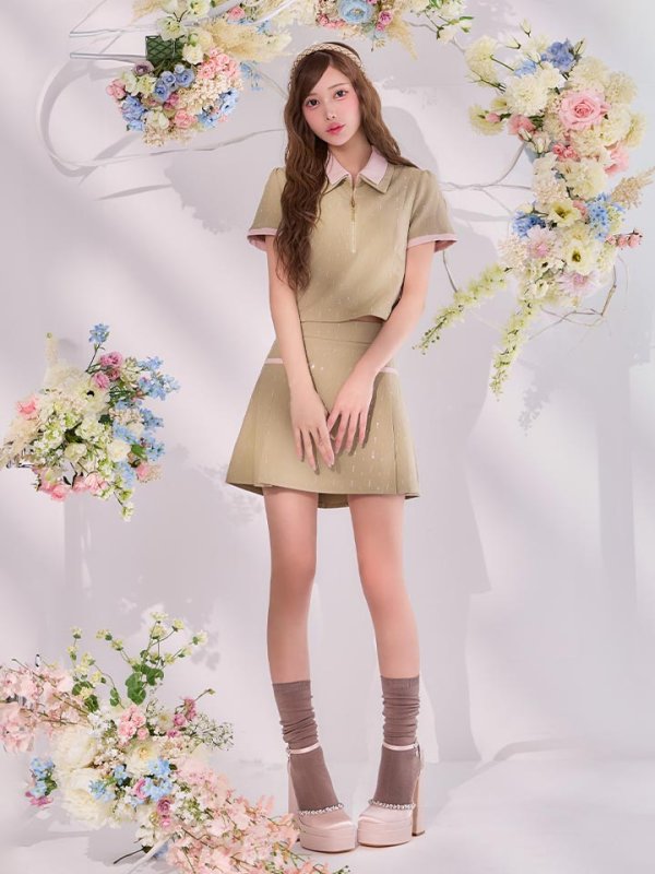 モデル：るりぴ　身長：165cm　着用サイズ：Sサイズ