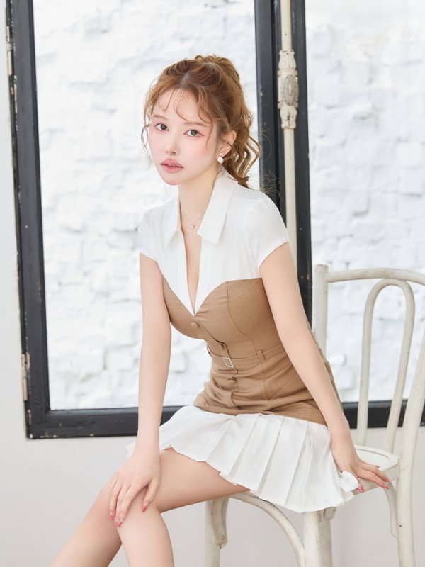 ベージュ　モデル：ゆめ　身長：160cm　着用サイズ：Sサイズ