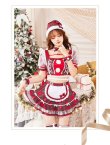 画像4: 【即日発送！】【クリスマスコスプレ8点セット】【Malymoon/マリームーン】ガーリーチェックサンタ【フリーサイズ/1カラー】[OF03] (4)