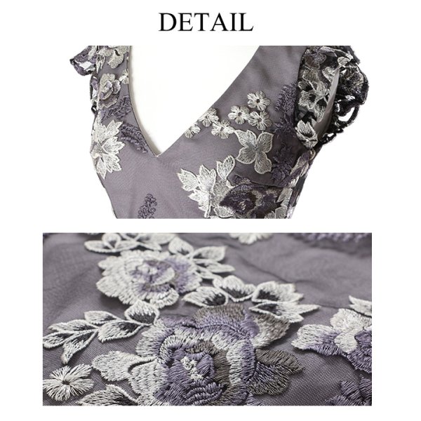 画像10: SALE!再入荷！ラグジュアリーフラワー/花柄刺繍/リボンベルト/キャバドレス/ミニドレス【S-Lサイズ/2カラー】[OF03-X]【YN】dz (10)