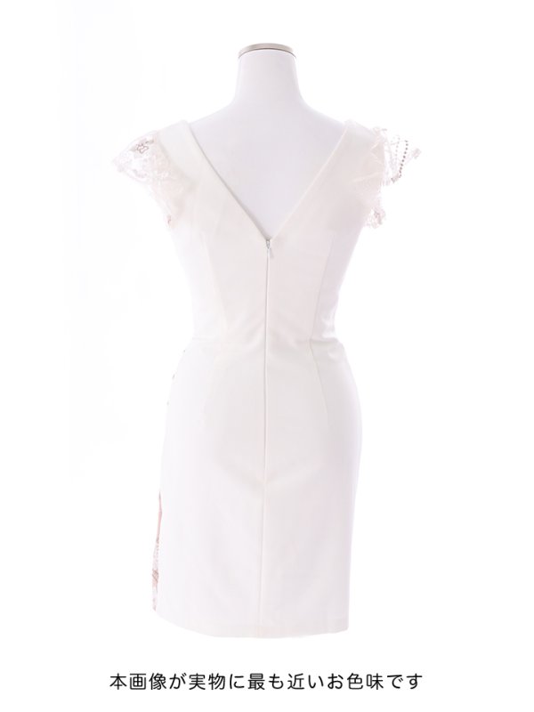 画像26: フラワー刺繍フェイクレースドレス/透け/フリル/ビジュー/谷間見せ/キャバドレス/ミニドレス【XS-XLサイズ/3カラー】[HC02-X]【YN】 (26)