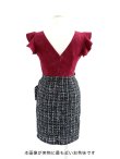 画像10: SALE!ツイード/フリル/バイカラー/胸元見せ/タイトスカート/ビジュー/キャバドレス/ミニドレス【S-Lサイズ/1カラー】[OF03-U] 【YN】dzw (10)