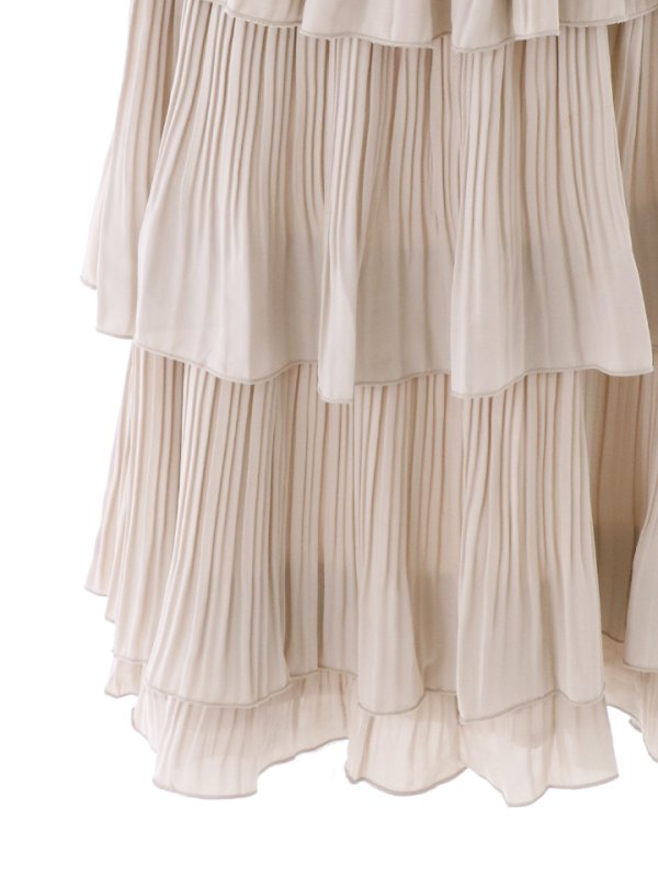 画像26: SALE!再入荷！バイカラーティアードワンピースドレス/レース/リボン/プリーツ/フレアー/ワンピース/ベルト/無地/胸元隠し/背中隠し/ミディアム丈/キャバドレス/パッド無し/【M-XLサイズ/1カラー】[OF03-X] 【YN】dz (26)