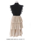 画像29: SALE!再入荷！バイカラーティアードワンピースドレス/レース/リボン/プリーツ/フレアー/ワンピース/ベルト/無地/胸元隠し/背中隠し/ミディアム丈/キャバドレス/パッド無し/【M-XLサイズ/1カラー】[OF03-X] 【YN】dz (29)