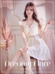 画像1: SALE!ホワイトレースフレアードレス/レース/ビジュー/ベルト/無地/ワンカラー/谷間見せ/フレアー/ミニドレス/キャバドレス【S-Lサイズ/1カラー】[OF03-X] 【YN】dz (1)