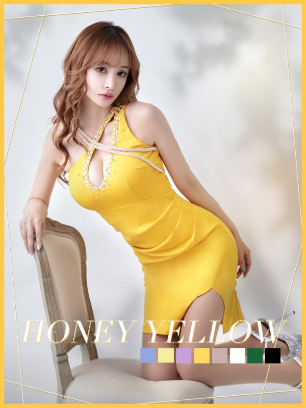 画像8: SALE!【新色登場！】ワンショルダーデコルテビジュードレス/ワンカラー/ストレッチ/ノースリーブ/谷間魅せ/タイト/ミニドレス/キャバドレス【S-Mサイズ/5カラー】[HC02-U] 【YN】dzw (8)