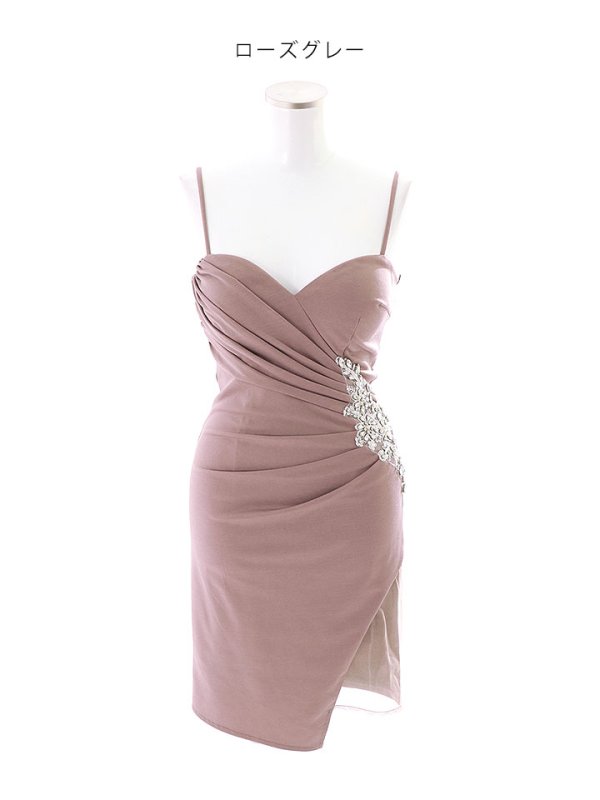 画像26: SALE!ワンカラーシアースリットビジュータイトキャミドレス/キャバドレス【S-Mサイズ/9カラー】[OF03-X] 【YN】dzw (26)