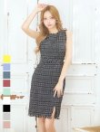 画像3: SALE!ノースリーブツイードドレス/スリット/胸元隠し/背中隠し/ミニドレス/キャバドレス/ワンピース【S-Lサイズ/9カラー】[OF03] 【YN】dzw (3)