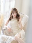 画像13: SALE!ノースリーブツイードドレス/スリット/胸元隠し/背中隠し/ミニドレス/キャバドレス/ワンピース【S-Lサイズ/9カラー】[OF03] 【YN】dzw (13)
