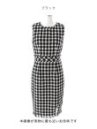 画像14: SALE!ツイードノースリーブワンピースドレス/チェック柄/ツイード/ノースリーブ/胸元隠し/背中隠し/ミディアム丈/タイト/キャバドレス/ミディアムドレス【S-Lサイズ/3カラー】[OF03] 【YN】dz (14)
