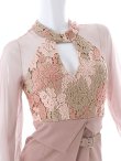 画像19: SALE!花柄刺繍レイヤードドレス/チュール/ベルト/ホルターネック/バストカット/谷間見せ/タイト/ミディアム丈/ミニドレス/キャバドレス【S-XLサイズ/1カラー】[OF08] 【YN】dzw (19)