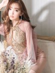 画像13: SALE!花柄刺繍レイヤードドレス/チュール/ベルト/ホルターネック/バストカット/谷間見せ/タイト/ミディアム丈/ミニドレス/キャバドレス【S-XLサイズ/1カラー】[OF08] 【YN】dzw (13)