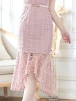 画像6: 【sifeel/シフィール】チェック柄レース/フリル/ベルト付/背中隠し/ワンピース/マーメイドスカート/キャバドレス/ミディアムドレス【S-XLサイズ/2カラー】[OF03-X] 【YN】 (6)