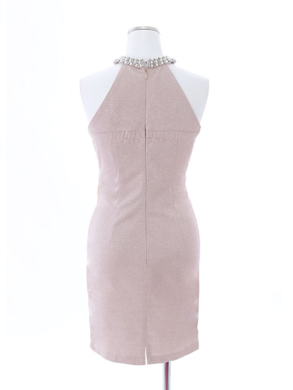 画像23: SALE!【新色登場！】ラメドレス/ホルターネック/ビジュー/ジップ/ストレッチ/スリット/ワンカラー/谷間見せ/背中見せ/タイト/ ミニドレス/ キャバドレス【YN】【S-Lサイズ/3カラー】[HC02-U] dzw (23)