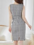 画像9: SALE!ノースリーブツイードドレス/胸元隠し/背中隠し/ミニドレス/キャバドレス/ワンピース【S-Lサイズ/3カラー】[OF03] [YN] (9)