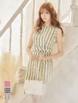 画像2: SALE!ノースリーブツイードドレス/胸元隠し/背中隠し/ミニドレス/キャバドレス/ワンピース【S-Lサイズ/3カラー】[OF03] [YN] (2)