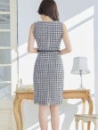 画像20: SALE!ノースリーブツイードドレス/胸元隠し/背中隠し/ミニドレス/キャバドレス/ワンピース【S-Lサイズ/3カラー】[OF03] [YN] (20)