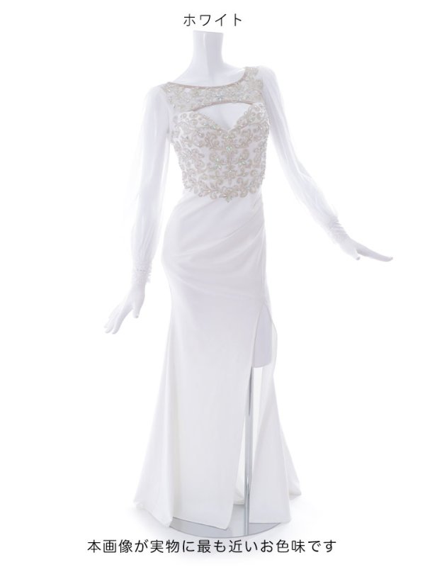 画像11: SALE!【選べるスカート丈ドレス】刺繍シアーカットアウトドレス/レース/刺繍/透け/カットアウト/アシンメトリー/谷間見せ/タイト/ミニドレス/キャバドレス【S-Lサイズ/2タイプ/2カラー】[HC02-X] 【YN】dzw (11)