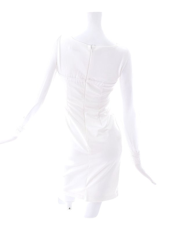 画像16: SALE!【選べるスカート丈ドレス】刺繍シアーカットアウトドレス/レース/刺繍/透け/カットアウト/アシンメトリー/谷間見せ/タイト/ミニドレス/キャバドレス【S-Lサイズ/2タイプ/2カラー】[HC02-X] 【YN】dzw (16)