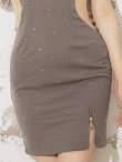 画像6: SALE!ビジューサイドシアーノースリーブドレス/ファスナー/ノースリーブ/透け/無地/ストレッチ/サイドシアー/谷間見せ/タイト/ミニドレス/キャバドレス【S-Mサイズ/2カラー】[OF03-U] 【YN】dzw (6)