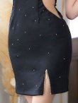 画像6: SALE!ビジューサイドシアーノースリーブドレス/ファスナー/ノースリーブ/透け/無地/ストレッチ/サイドシアー/谷間見せ/タイト/ミニドレス/キャバドレス【S-Mサイズ/2カラー】[OF03-U] 【YN】dzw (6)