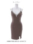 画像16: SALE!ワンカラーバックレースミニドレス/無地/ノースリーブ/キャミソール/ビジュー/レース/スリット/谷間見せ/背中見せ/タイト/ミニドレス/キャバドレス【S-Lサイズ/3カラー】[HC02] 【YN】dzj (16)