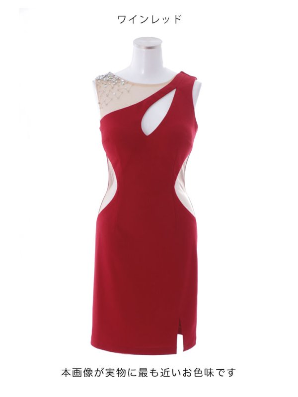 画像18: SALE!サイドシアースリットドレス/スリット/シアー/無地/谷間見せ/タイト/キャバドレス/ミニドレス【S-Mサイズ/2カラー】[OF03] 【YN】dzj (18)