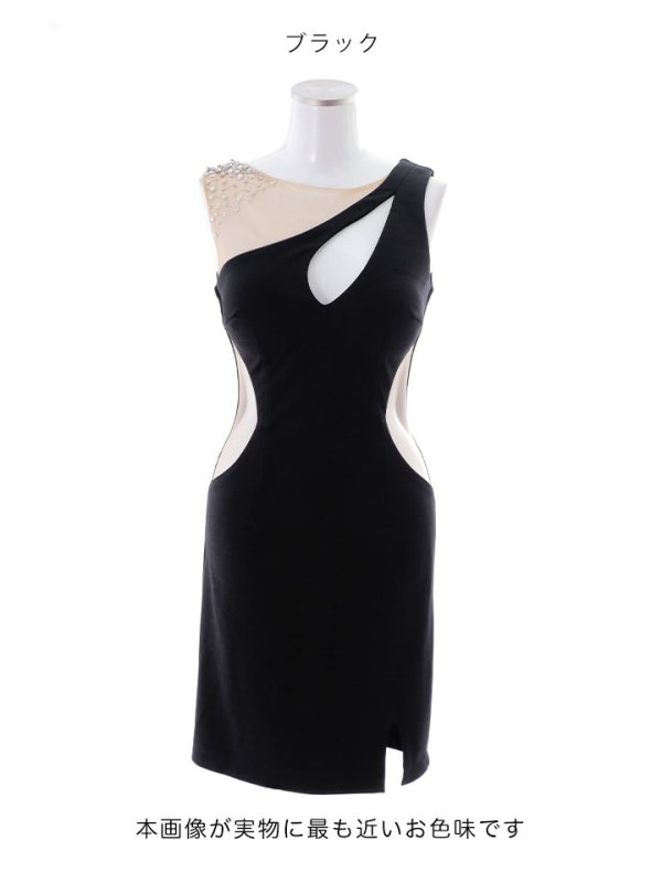 画像19: SALE!サイドシアースリットドレス/スリット/シアー/無地/谷間見せ/タイト/キャバドレス/ミニドレス【S-Mサイズ/2カラー】[OF03] 【YN】dzj (19)