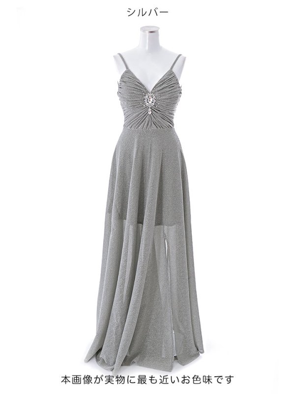 画像32: 送料無料！【新色登場】グリッターラメ/キャミソール/ノースリーブ/谷間見せ/背中見せ/ビジュー/ロングドレス/キャバドレス 【S-Lサイズ/4カラー】[HC02-X]【YN】dzw【一部予約商品/11月下旬発送予定】 (32)