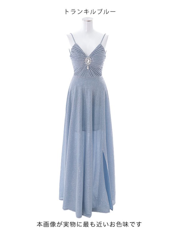 画像30: 送料無料！【新色登場】グリッターラメ/キャミソール/ノースリーブ/谷間見せ/背中見せ/ビジュー/ロングドレス/キャバドレス 【S-Lサイズ/4カラー】[HC02-X]【YN】dzw【一部予約商品/11月下旬発送予定】 (30)