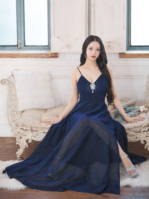 画像29: 送料無料！【新色登場】グリッターラメ/キャミソール/ノースリーブ/谷間見せ/背中見せ/ビジュー/ロングドレス/キャバドレス 【S-Lサイズ/4カラー】[HC02-X]【YN】dzw【一部予約商品/11月下旬発送予定】 (29)