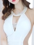 画像7: SALE!アメリカンスリーブ/アメスリ/ゴージャスデコルテ/ホルターネック/ノースリーブ/ビジュー/パール/サイド透け/シアー/谷間見せ/ミニドレス/キャバドレス【XS-Mサイズ/2カラー】[OF08-X] 【YN】dzj (7)