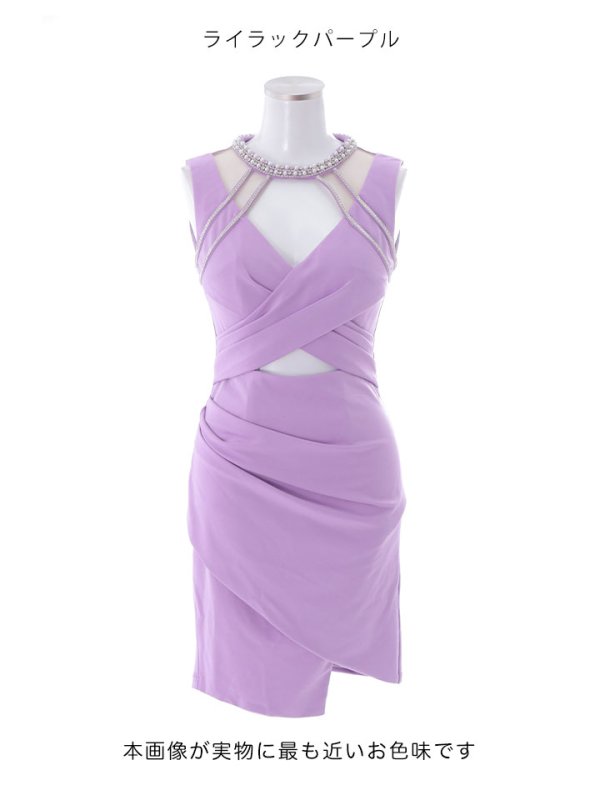 画像21: フロントクロスバストビジュードレス/アメスリ/アメリカンスリーブ/タイト/ノースリーブ/サイド透け/胸元デザイン/谷間見せ/ミニドレス/キャバドレス 【XS-Lサイズ/3カラー】[HC02-X] 【YN】dzwj (21)