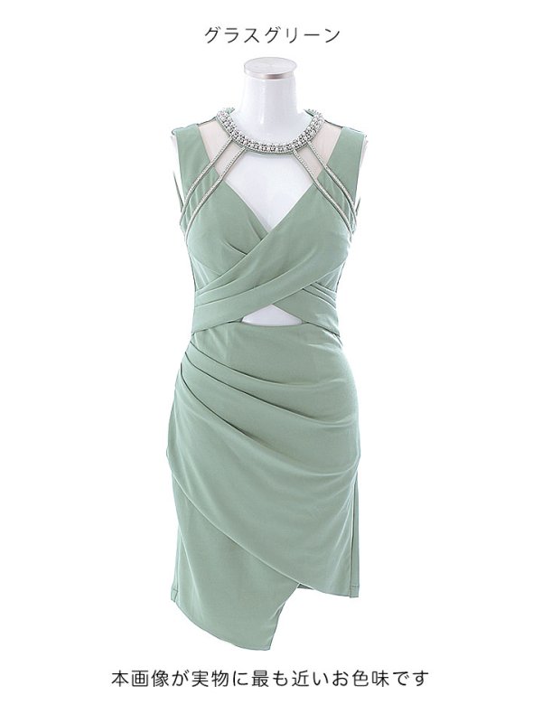 画像22: フロントクロスバストビジュードレス/アメスリ/アメリカンスリーブ/タイト/ノースリーブ/サイド透け/胸元デザイン/谷間見せ/ミニドレス/キャバドレス 【XS-Lサイズ/3カラー】[HC02-X] 【YN】dzwj (22)