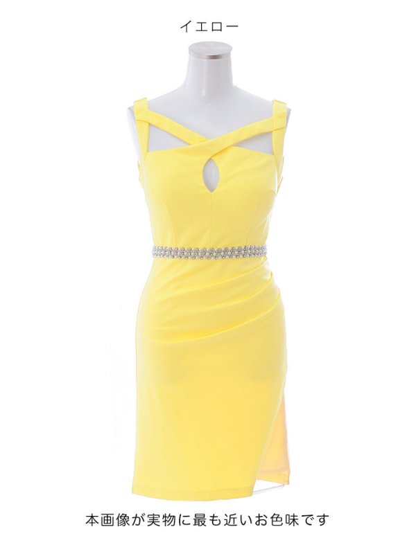 画像19: SALE!ワンカラー/カットアウト/バストクロスビジュー/アメスリ/アメリカンスリーブ/シアー/ノースリーブ/谷間見せ/タイト/ミニドレス/キャバドレス 【XS-Mサイズ/3カラー】[HC02-U] 【YN】dzw (19)