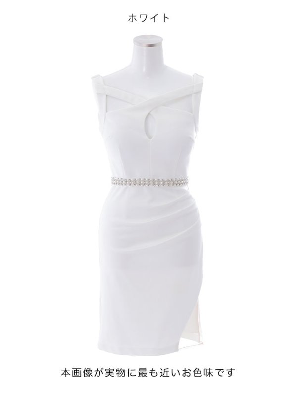 画像20: SALE!ワンカラー/カットアウト/バストクロスビジュー/アメスリ/アメリカンスリーブ/シアー/ノースリーブ/谷間見せ/タイト/ミニドレス/キャバドレス 【XS-Mサイズ/3カラー】[HC02-U] 【YN】dzw (20)