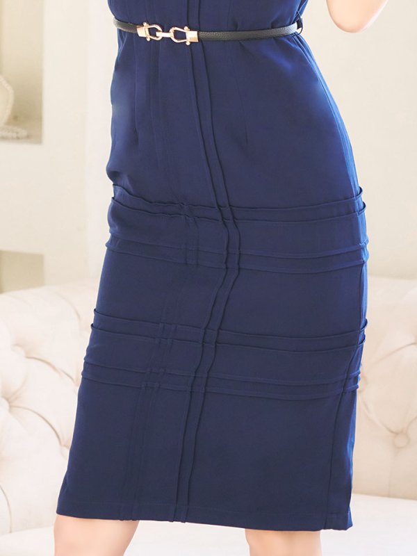 画像9: SALE!【Glera/グレイラ】ストレッチノースリーブドレス/ワンカラー/無地/ストレッチ/ベルト/タイト/谷間隠し/背中隠し/タイト/ミニドレス/キャバドレス 【S-Lサイズ/3カラー】[HC02-U] 【YN】dzw (9)