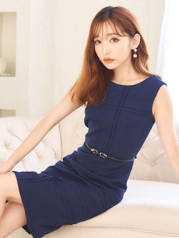 画像15: SALE!【Glera/グレイラ】ストレッチノースリーブドレス/ワンカラー/無地/ストレッチ/ベルト/タイト/谷間隠し/背中隠し/タイト/ミニドレス/キャバドレス 【S-Lサイズ/3カラー】[HC02-U] 【YN】dzw (15)