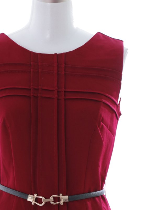 画像36: SALE!【Glera/グレイラ】ストレッチノースリーブドレス/ワンカラー/無地/ストレッチ/ベルト/タイト/谷間隠し/背中隠し/タイト/ミニドレス/キャバドレス 【S-Lサイズ/3カラー】[HC02-U] 【YN】dzw (36)