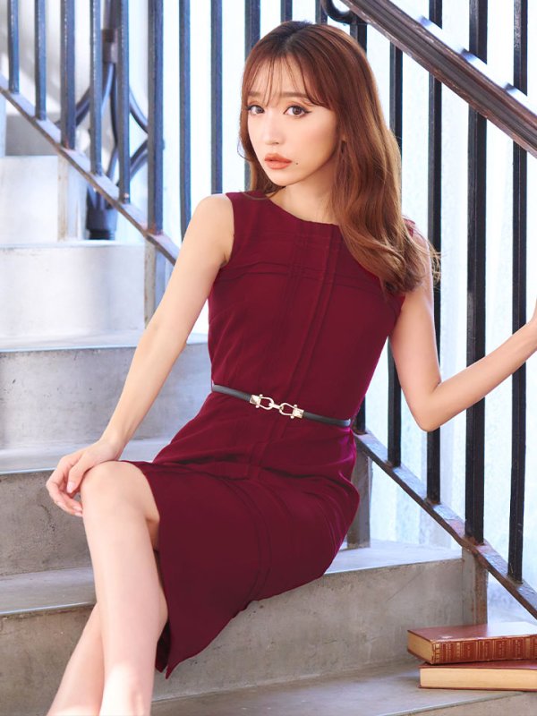 画像11: SALE!【Glera/グレイラ】ストレッチノースリーブドレス/ワンカラー/無地/ストレッチ/ベルト/タイト/谷間隠し/背中隠し/タイト/ミニドレス/キャバドレス 【S-Lサイズ/3カラー】[HC02-U] 【YN】dzw (11)