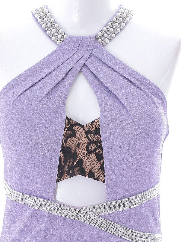 画像18: SALE!ラメドレス/ホルターネック/ビジュー/ストレッチ/スリット/ワンカラー/谷間見せ/背中見せ/タイト/ ミニドレス/ キャバドレス【S-Lサイズ/2カラー】[HC02] 【YN】dzw (18)